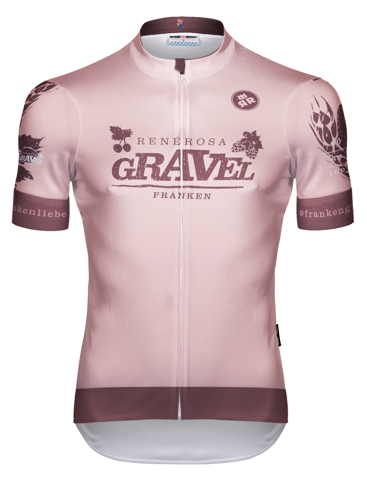 Kurzarm Radtrikot RRT2047M / Kalbensteinberg Kirschrot-Rosa Kurzarm Radtrikot RRT2047M / Kalbensteinberg Kirschrot-Rosa