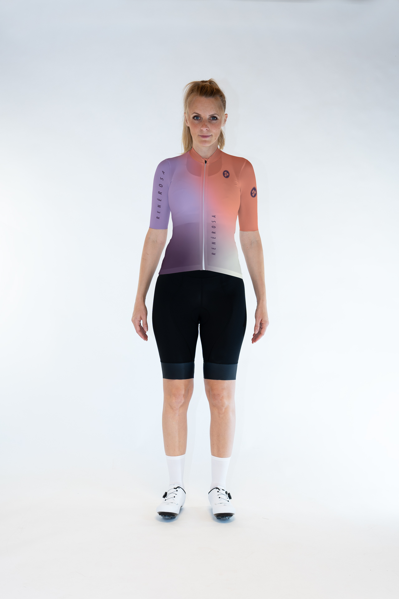 Kurzarm Radtrikot  RRT2048M RenéRosa Delight Orange Lavender